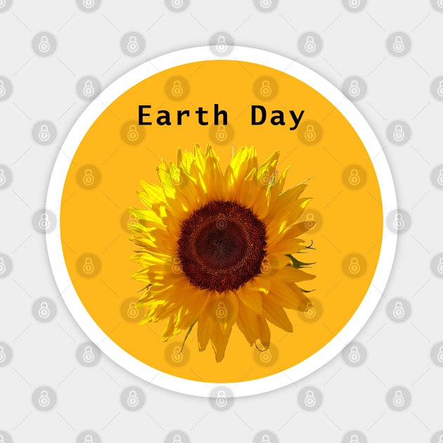 Earth Day Sunflower Magnet by ellenhenryart